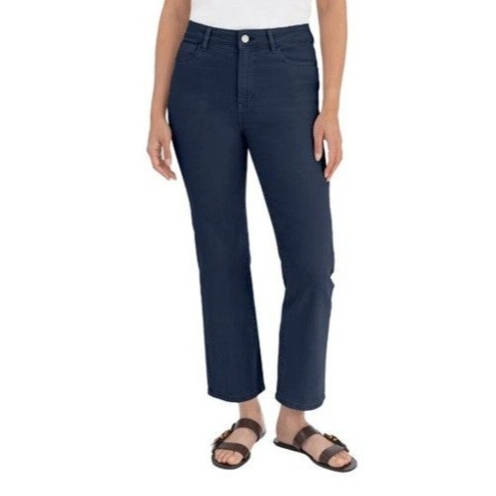 BLANKNYC Size 4 Blue Navy Straight Leg High Waisted Pants NWT